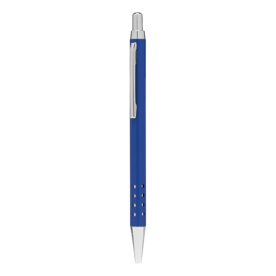 Mosiężny długopis BUDAPEST, niebieski matowy 56-1102190
