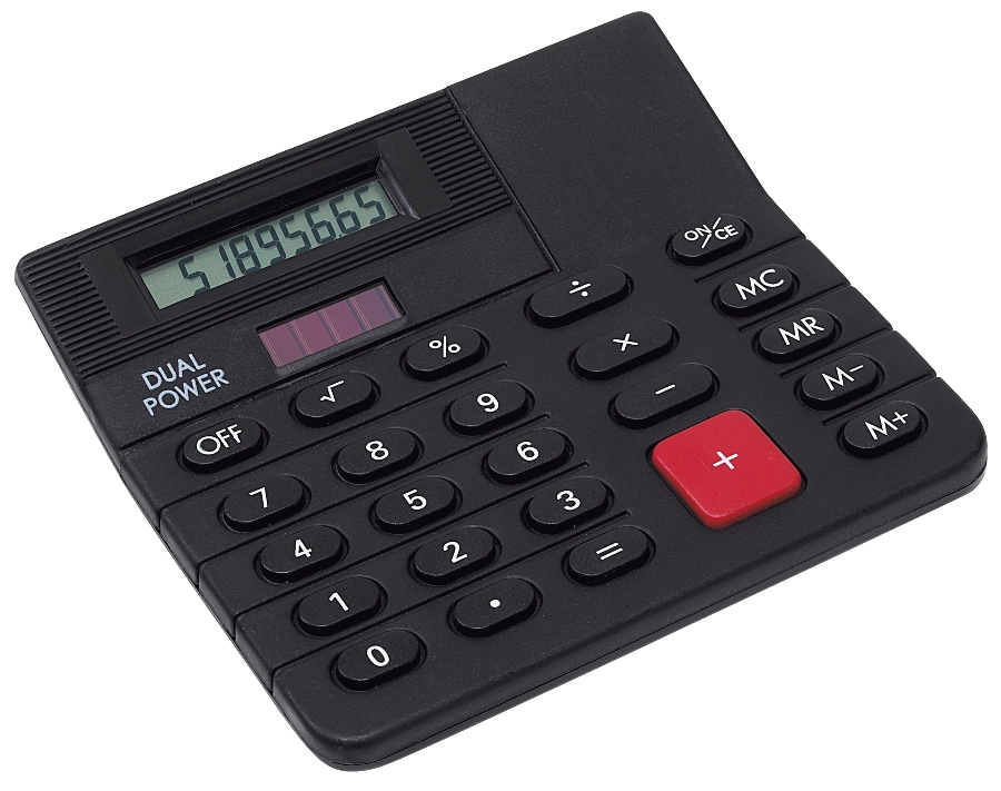 Mini-kalkulator CORNER, czarny 56-1104095 czarny