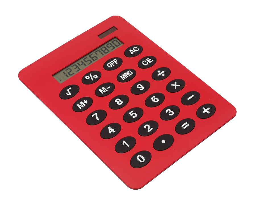 Kalkulator, A4, BUDDY, czerwony 56-1104464 czerwony
