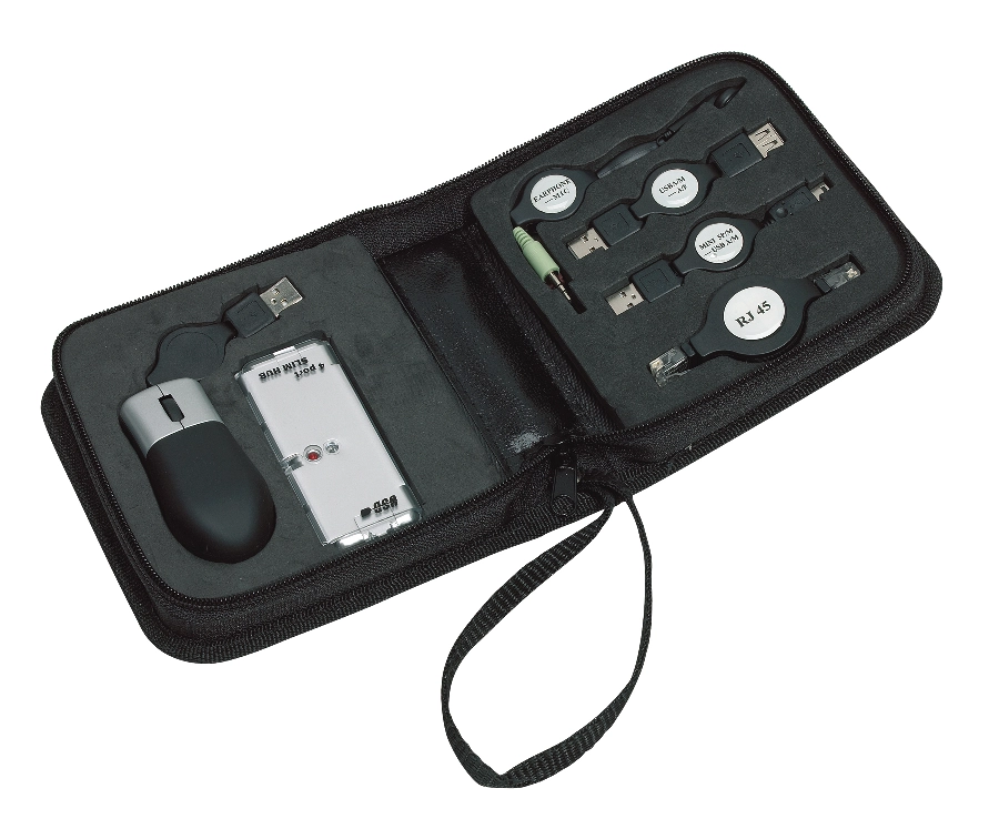 Przenośny zestaw USB, HACKER, czarny 56-1107310 czarny