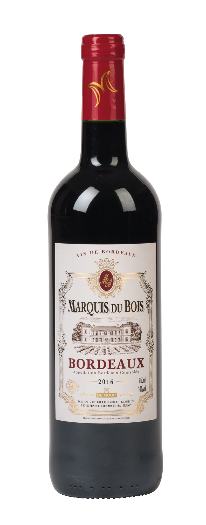 Wino MARQUIS DU BOIS – BORDEAUX, Vintage 2016 56-1205001