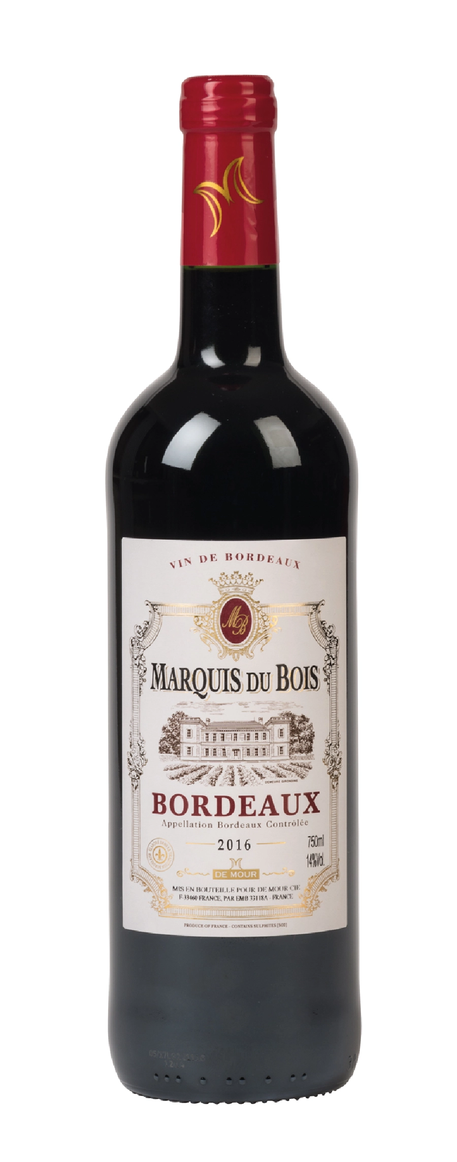 Wino MARQUIS DU BOIS – BORDEAUX, Vintage 2016 56-1205001