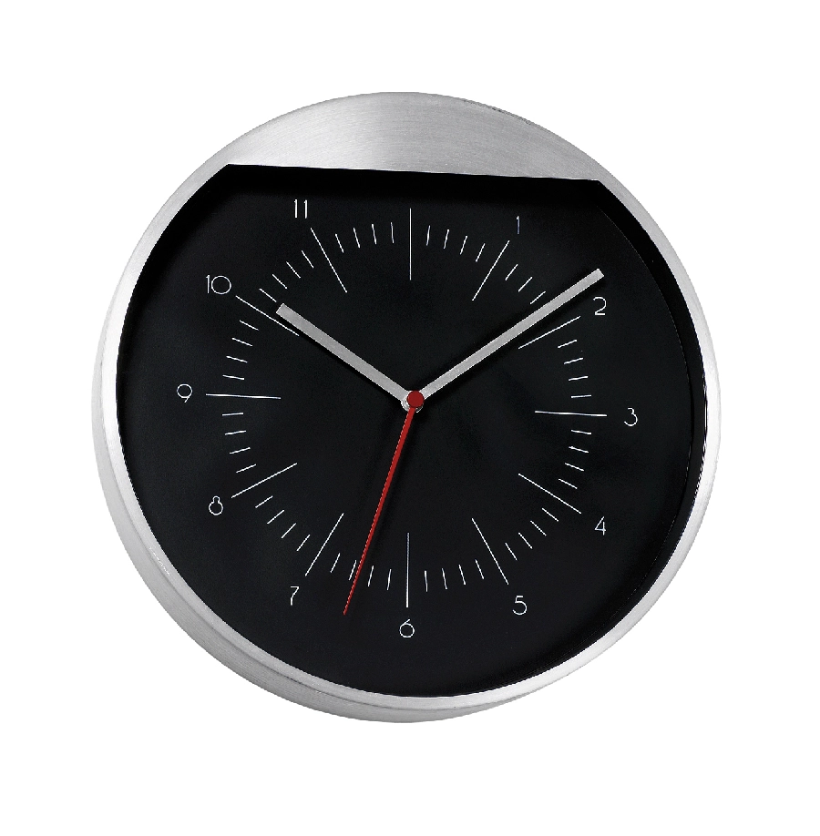 Zegar ścienny ROUNDABOUT, czarny, srebrny 58-0401217 czarny