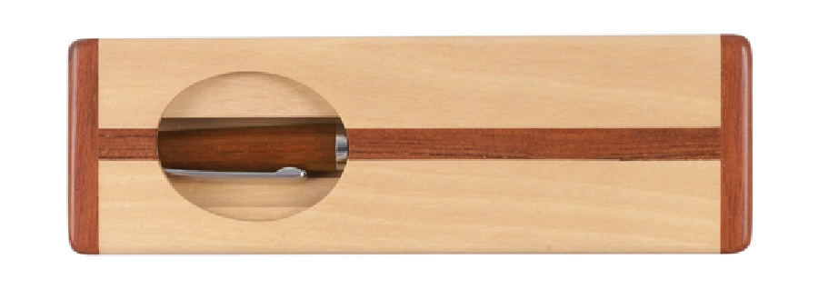 Długopis drewniany w etui, POETA, naturalny 58-1102249 drewno