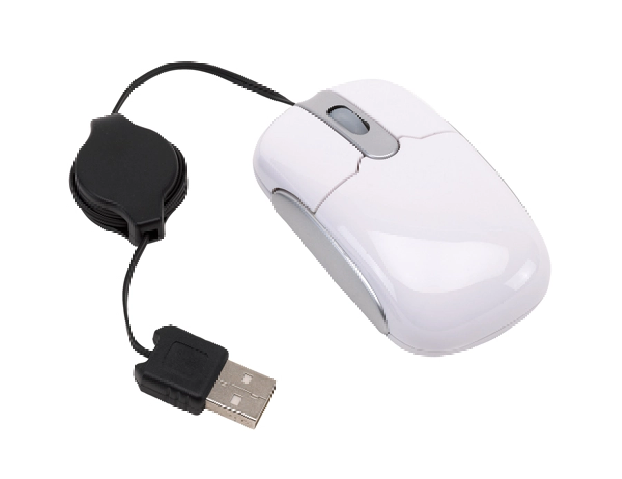 Mini mysz USB, INPUT, biały 58-1102530 srebrny
