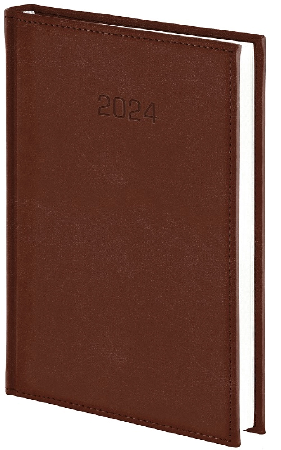 Nebraska kalendarz książkowy 2024 dzienny A5 GR-159248 brązowy