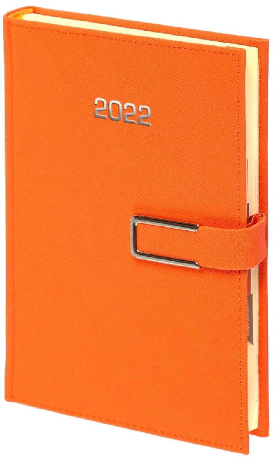 Kalendarz A4, Cross z metalowym zapięciem, dzienny, z registrami Pomarańczowy 21a4d043rk-pomaranczowy