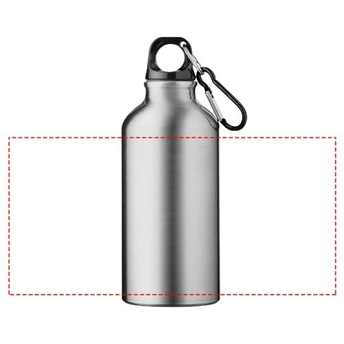 Aluminiowa butelka na wodę Oregon z karabińczykiem o pojemności 400 ml PFC-10000202 srebrny
