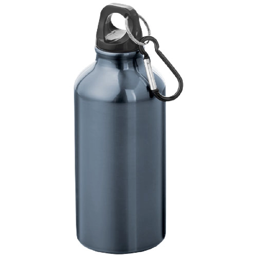 Aluminiowa butelka na wodę Oregon z karabińczykiem o pojemności 400 ml PFC-10000203 szary