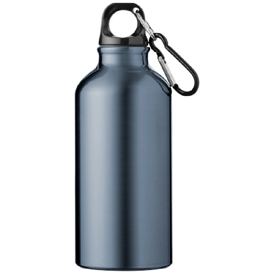 Aluminiowa butelka na wodę Oregon z karabińczykiem o pojemności 400 ml PFC-10000203 szary
