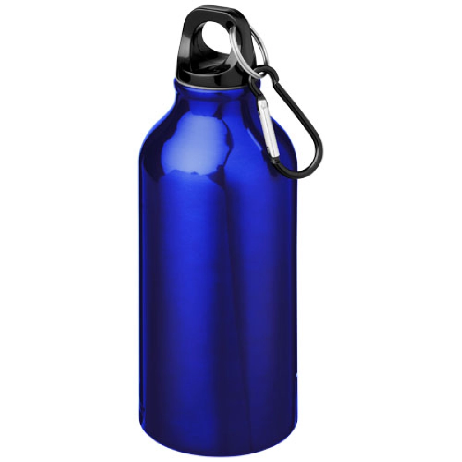 Aluminiowa butelka na wodę Oregon z karabińczykiem o pojemności 400 ml PFC-10000204 niebieski