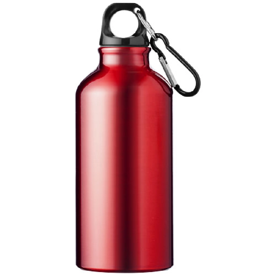 Aluminiowa butelka na wodę Oregon z karabińczykiem o pojemności 400 ml PFC-10000205 czerwony