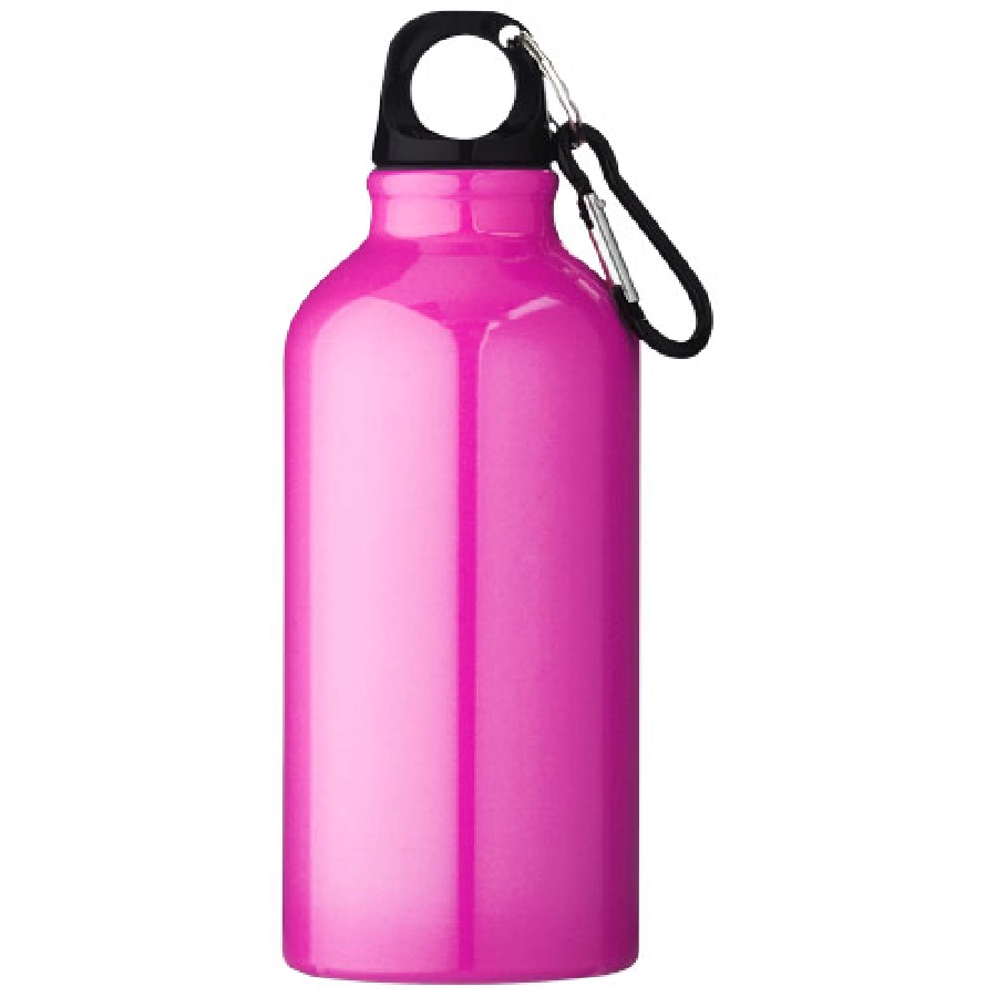 Aluminiowa butelka na wodę Oregon z karabińczykiem o pojemności 400 ml PFC-10000207 różowy