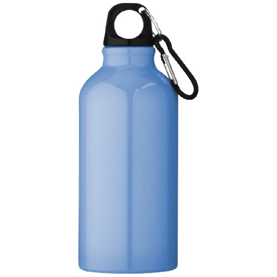 Aluminiowa butelka na wodę Oregon z karabińczykiem o pojemności 400 ml PFC-10000209 niebieski