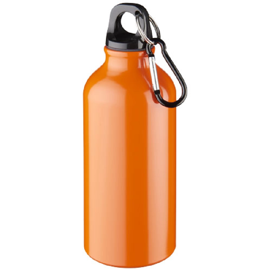 Aluminiowa butelka na wodę Oregon z karabińczykiem o pojemności 400 ml PFC-10000210 pomarańczowy