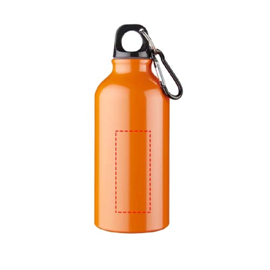 Aluminiowa butelka na wodę Oregon z karabińczykiem o pojemności 400 ml PFC-10000210 pomarańczowy