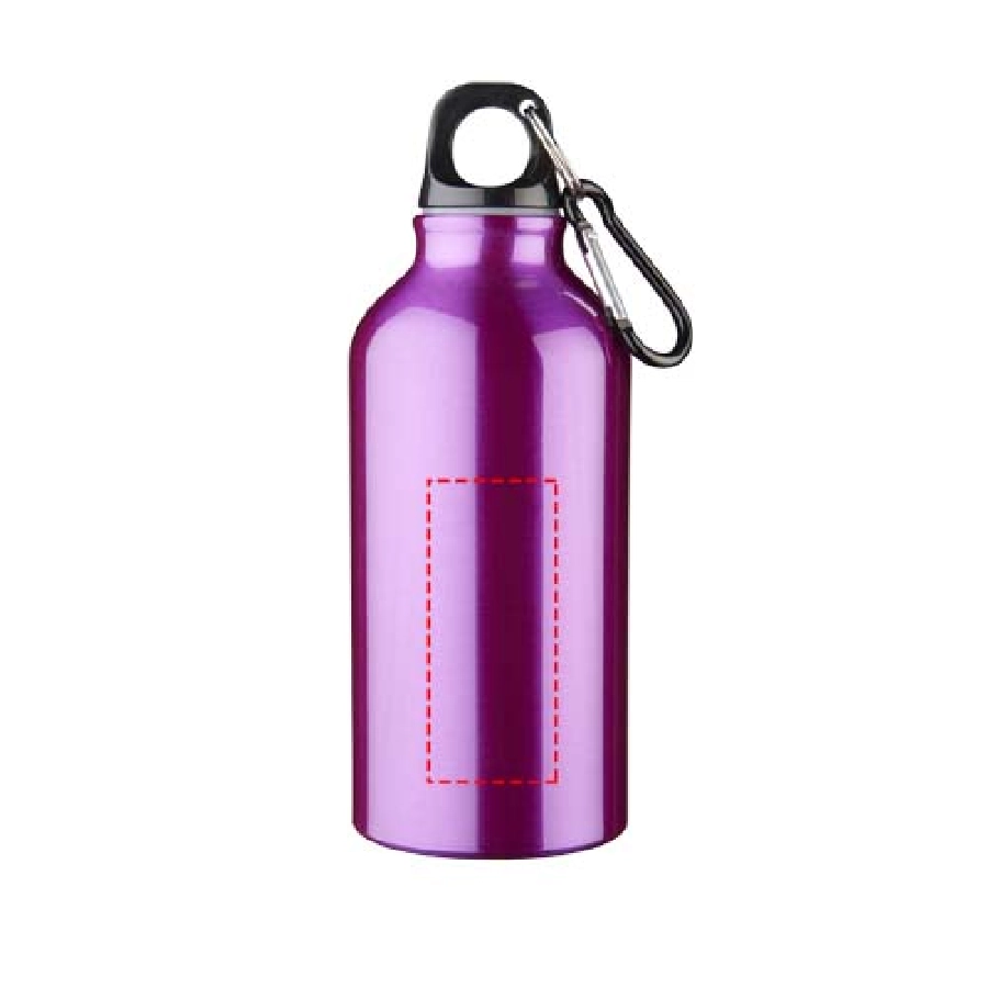 Aluminiowa butelka na wodę Oregon z karabińczykiem o pojemności 400 ml PFC-10000211 fioletowy