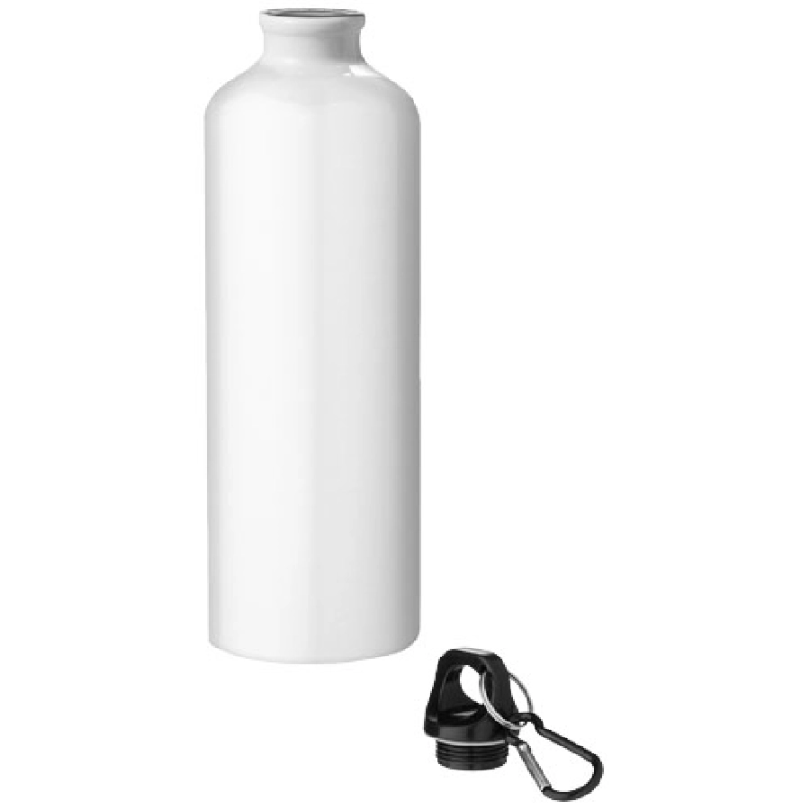 Aluminiowa butelka na wodę Oregon z karabińczykiem o pojemności 770 ml PFC-10029703 biały