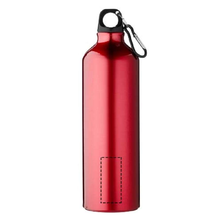 Aluminiowa butelka na wodę Oregon z karabińczykiem o pojemności 770 ml PFC-10029705 czerwony