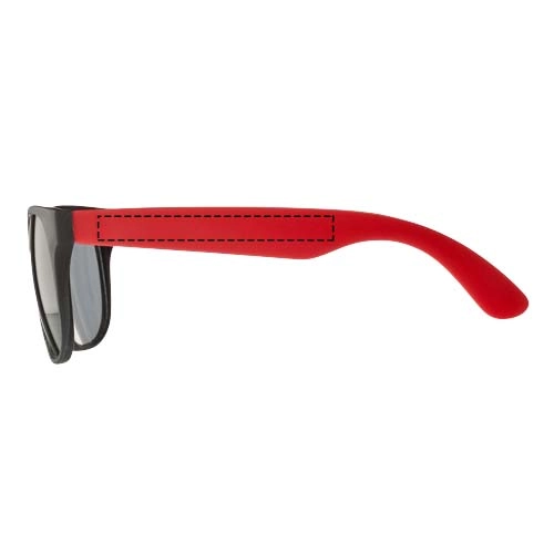 Kolorowe okulary przeciwsłoneczne Retro PFC-10034402 czerwony