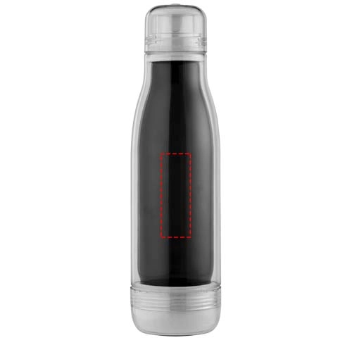 Sportowa butelka ze szklaną warstwą wewnętrzną Spirit PFC-10048901 czarny