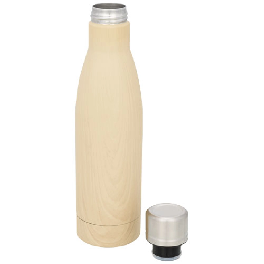 Vasa butelka z powierzchnią imitującą drewno oraz miedzianą izolacją próżniową o pojemności 500 ml PFC-10051500 brązowy