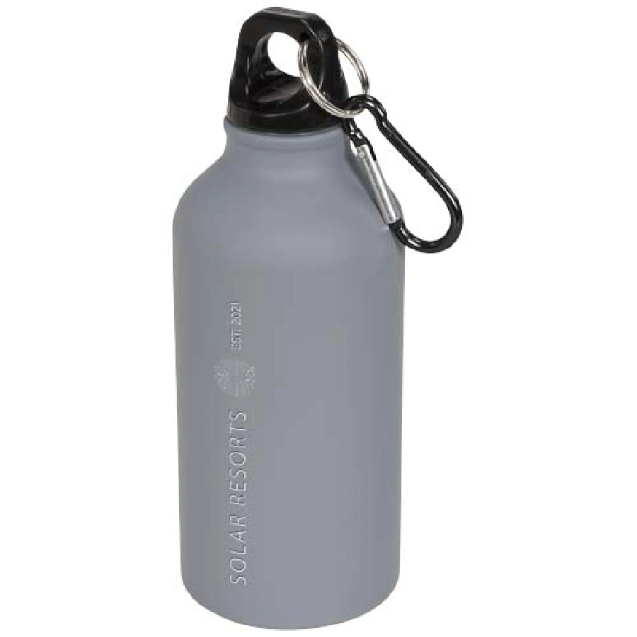 Bidon sportowy z karabińczykiem Oregon matte 400 ml PFC-10055902 szary