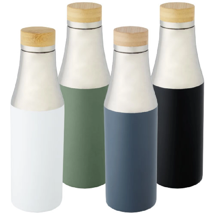 Hulan miedziana, próżniowo izolowana butelka o pojemności 540 ml z bambusową pokrywką PFC-10066701