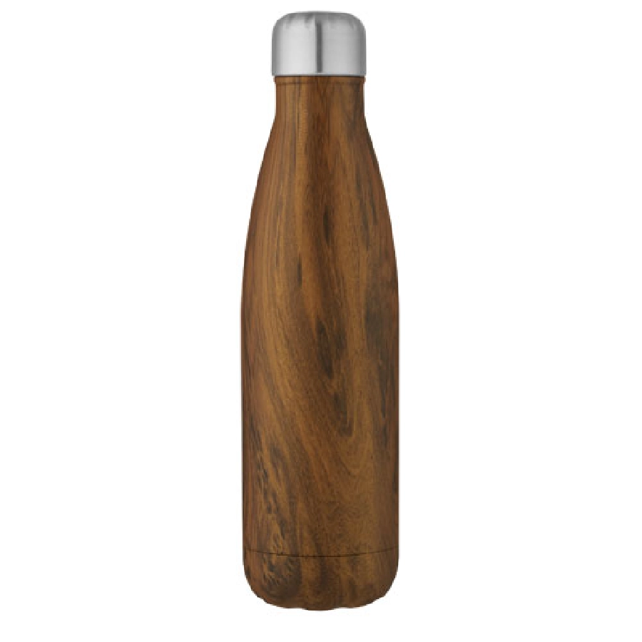 Izolowana próżniowo butelka Cove ze stali nierdzewnej o pojemności 500 ml z nadrukiem imitującym drewno PFC-10068371