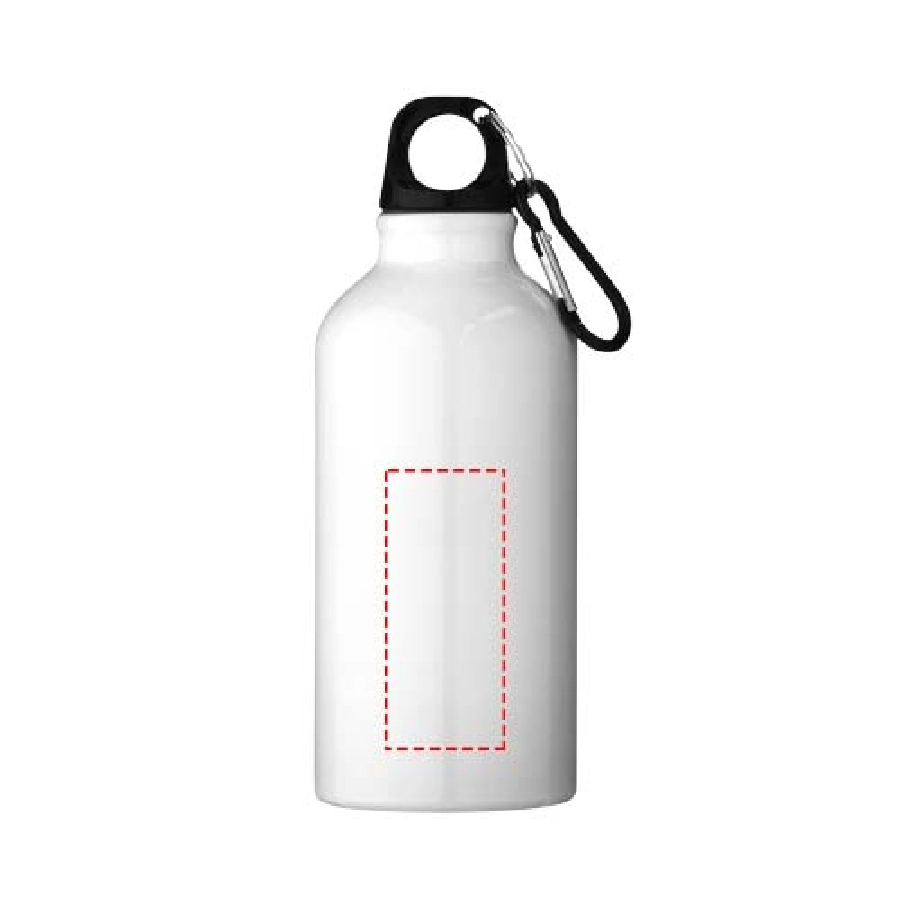 Oregon butelka na wodę z karabińczykiem wykonana z aluminium z recyklingu z certyfikatem RCS o pojemności 400 ml PFC-10073801