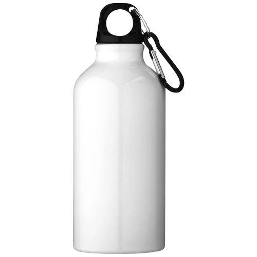 Oregon butelka na wodę z karabińczykiem wykonana z aluminium z recyklingu z certyfikatem RCS o pojemności 400 ml PFC-10073801