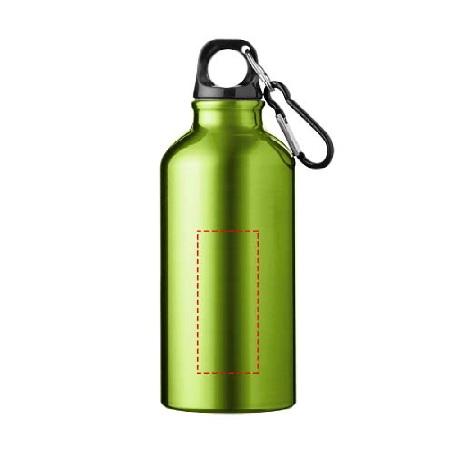 Oregon butelka na wodę z karabińczykiem wykonana z aluminium z recyklingu z certyfikatem RCS o pojemności 400 ml PFC-10073863