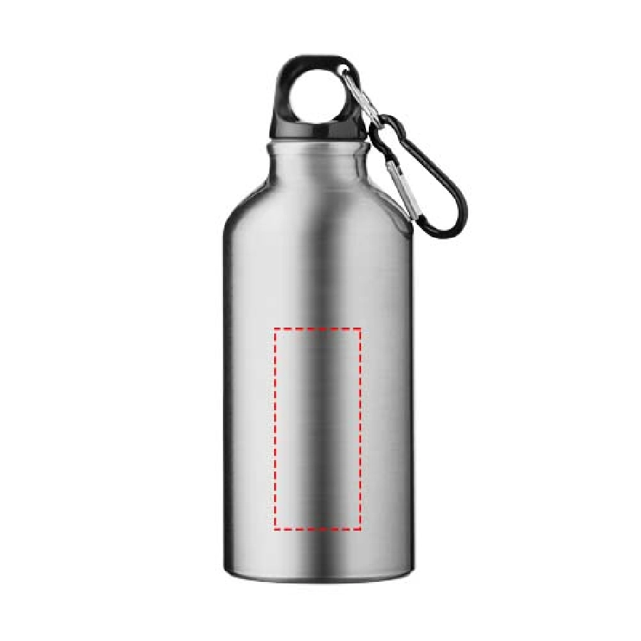 Oregon butelka na wodę z karabińczykiem wykonana z aluminium z recyklingu z certyfikatem RCS o pojemności 400 ml PFC-10073881