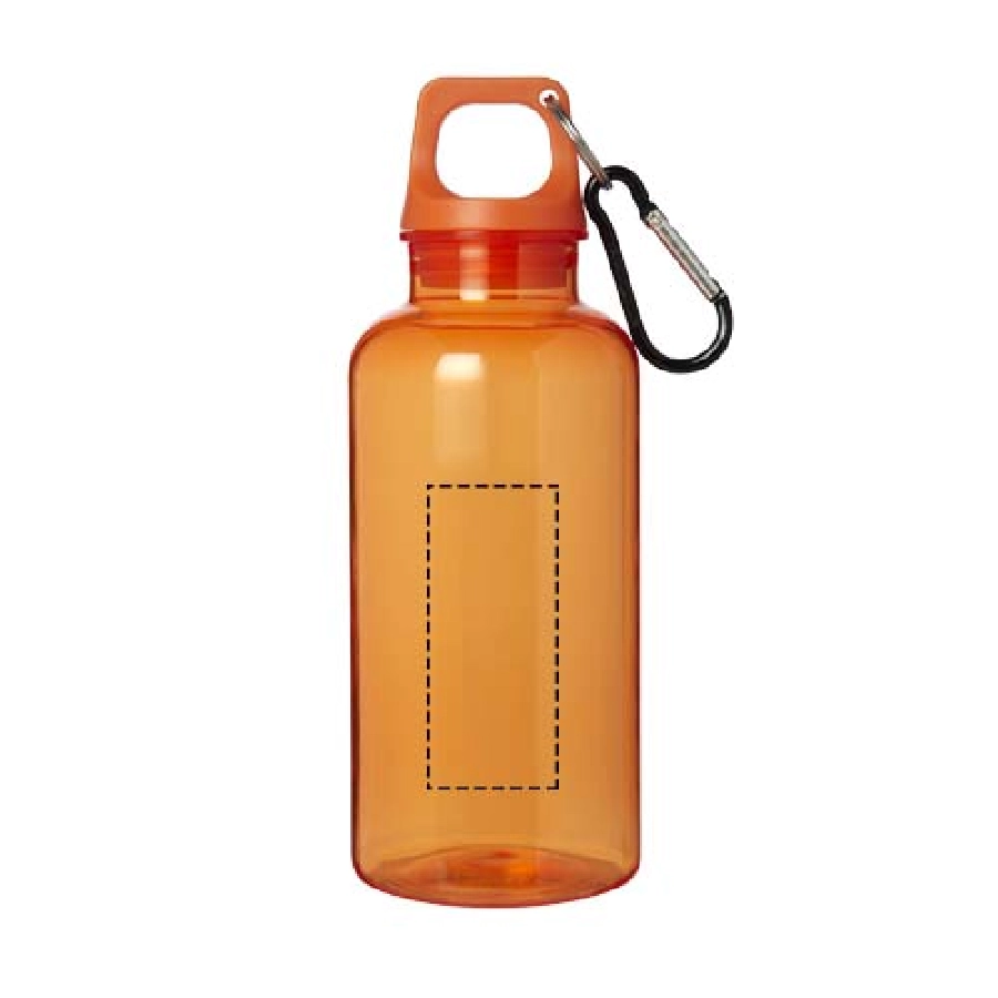 Oregon butelka na wodę o pojemności 400 ml z karabińczykiem wykonana z tworzyw sztucznych pochodzących z recyklingu z certyfi PFC-10077831