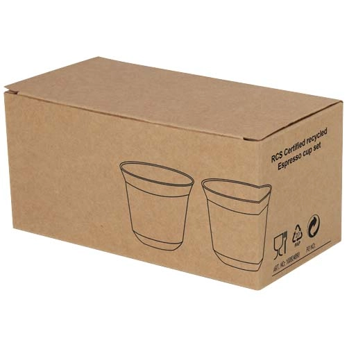 Duo zestaw filiżanek do espresso ze stali nierdzewnej z certyfikatem RCS 80 ml PFC-10080481