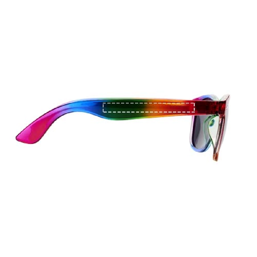 Tęczowe okulary przeciwsłoneczne Sun Ray PFC-10100400 wielokolorowy
