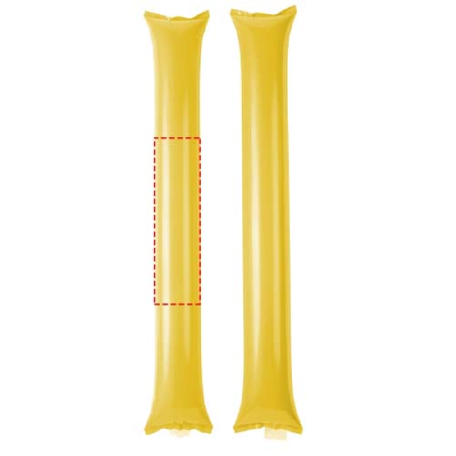 2-częściowe nadmuchiwane pałki do kibicowania Cheer PFC-10250607 żółty