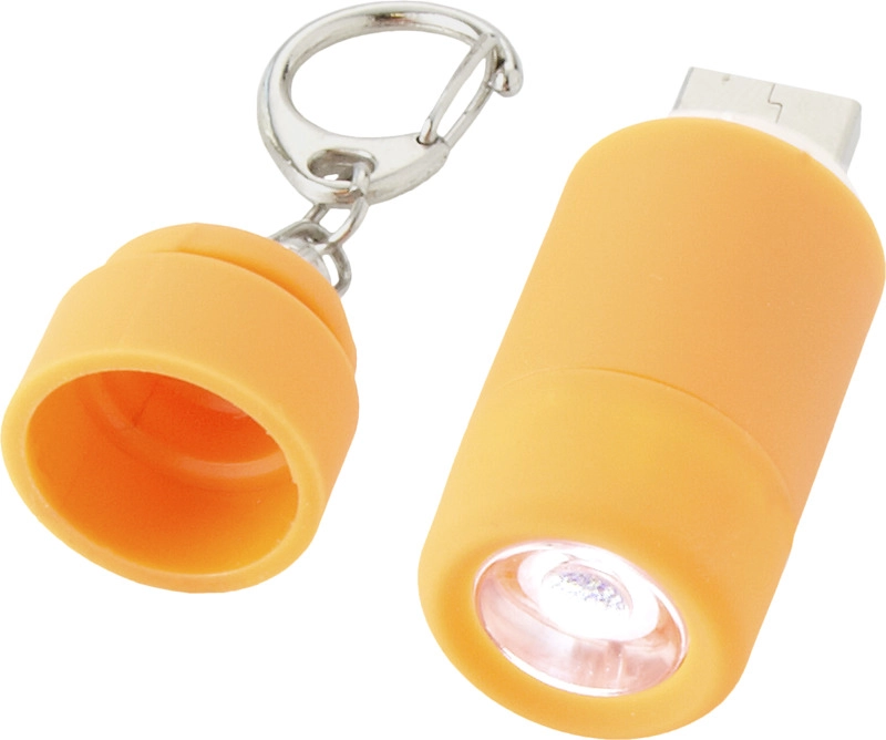 Brelok z latarką ładowany przez USB Avior PFC-10413805 pomarańczowy