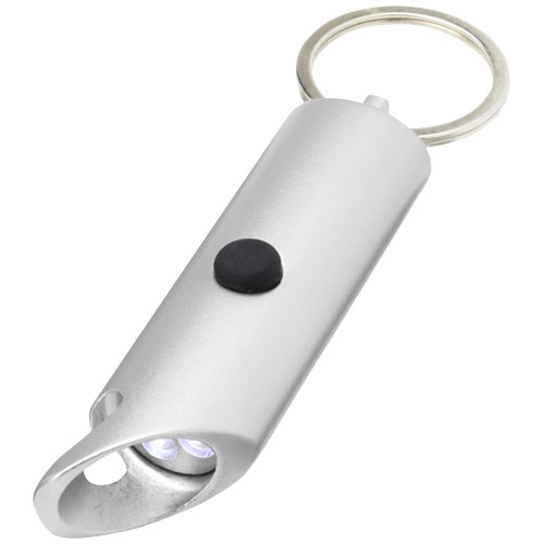 Flare latarka LED i otwieracz do butelek z łańcuchem do kluczy wykonany z aluminium IPX z recyklingu PFC-10457481