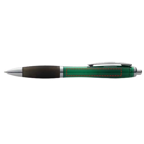 Długopis z kolorowym korpusem i czarnym uchwytem Nash PFC-10615501 zielony