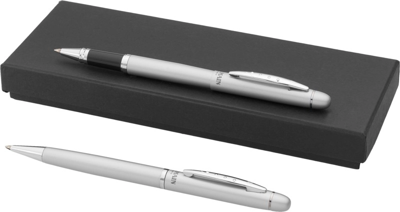 Zestaw piśmienniczy z długopisem PFC-10620302 srebrny
