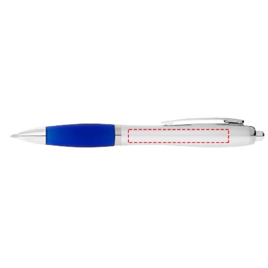 Długopis ze srebrnym korpusem i kolorowym uchwytem Nash PFC-10635500 srebrny

