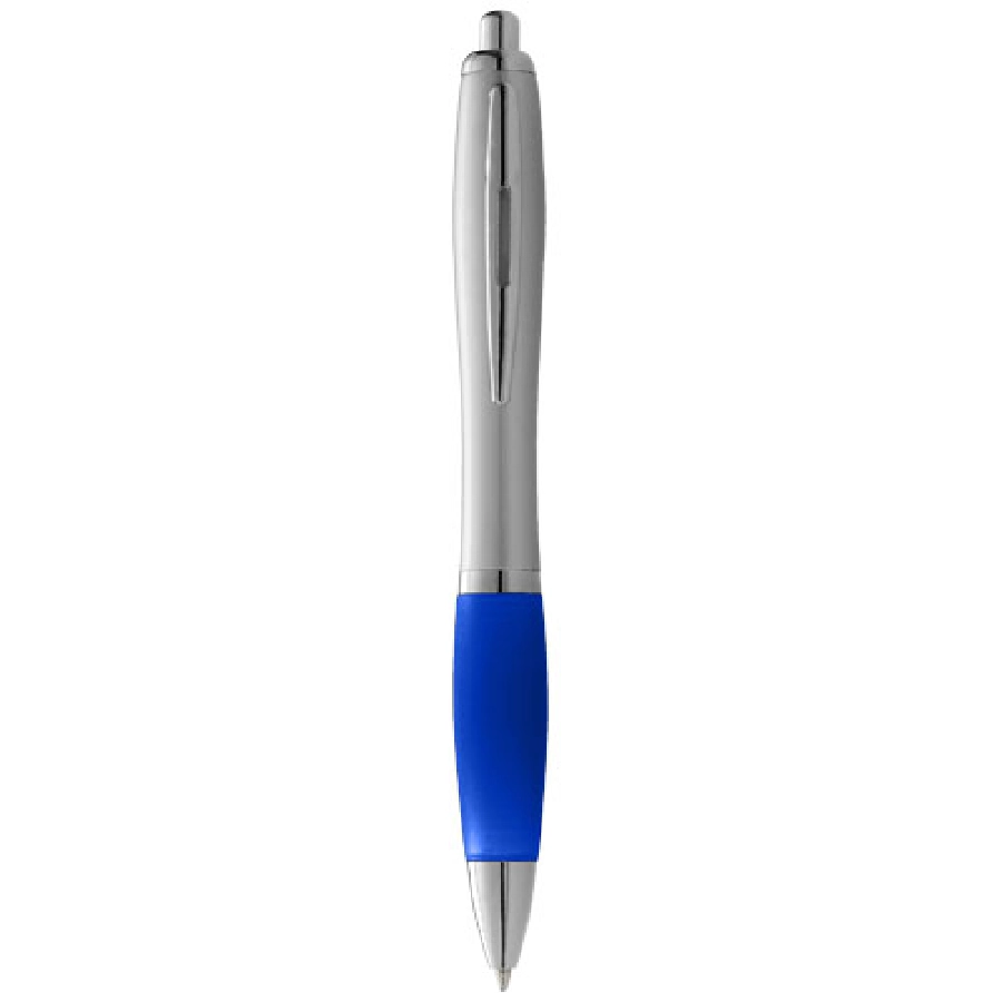 Długopis ze srebrnym korpusem i kolorowym uchwytem Nash PFC-10635500 srebrny
