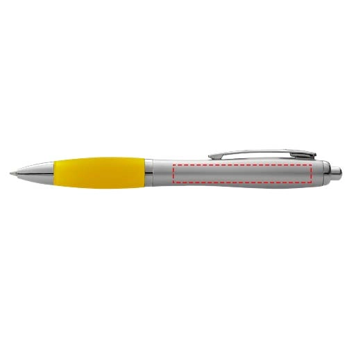Długopis ze srebrnym korpusem i kolorowym uchwytem Nash PFC-10635504 srebrny
