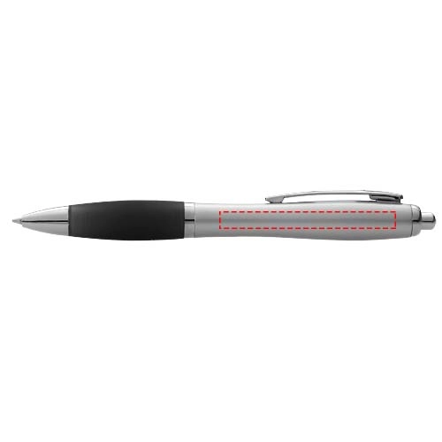 Długopis ze srebrnym korpusem i kolorowym uchwytem Nash PFC-10635509 srebrny

