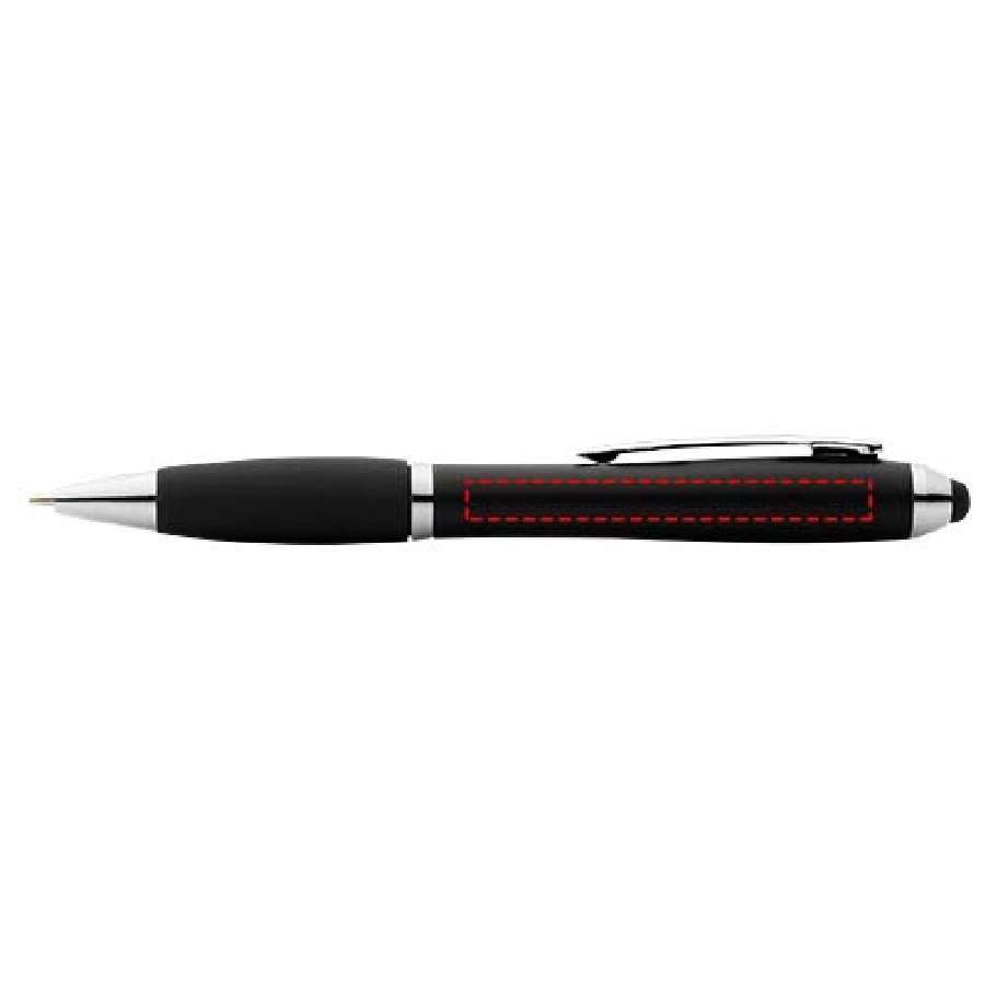 Długopis kolorowy ze stylusem i czarnym uchwytem Nash PFC-10639200 czarny
