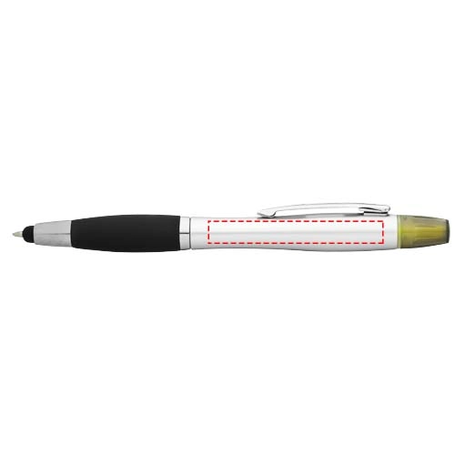 Długopis ze stylusem i zakreślaczem Nash PFC-10658100 srebrny
