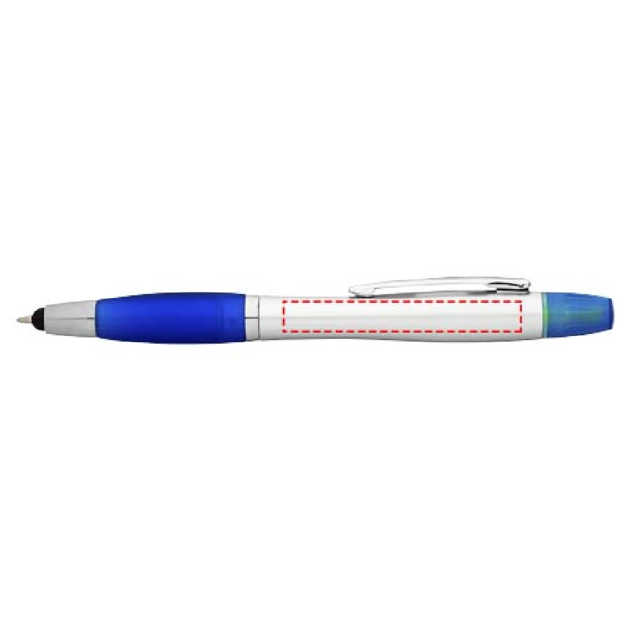 Długopis ze stylusem i zakreślaczem Nash PFC-10658101 srebrny
