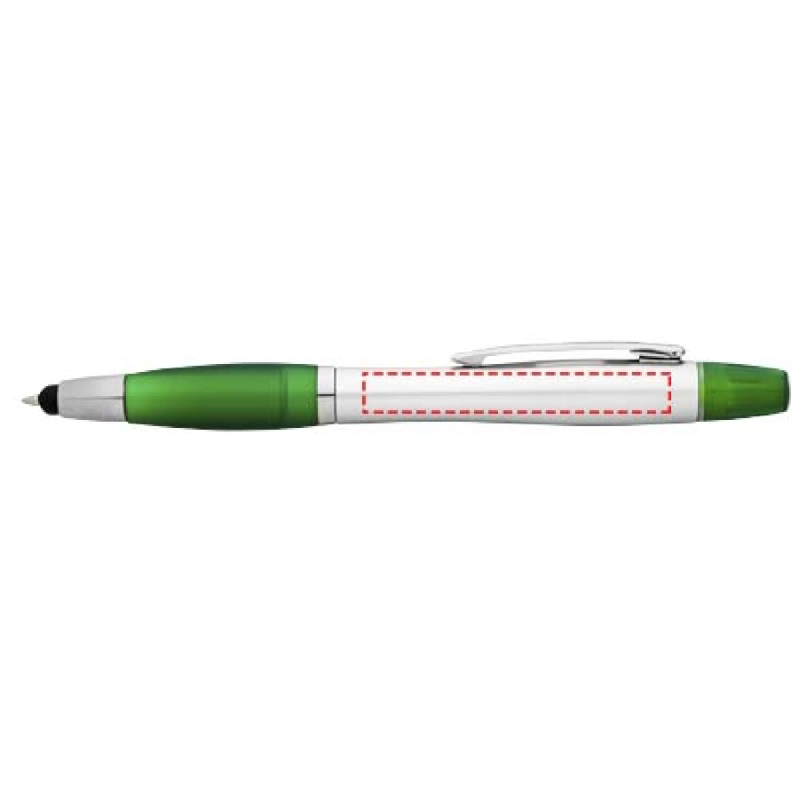 Długopis ze stylusem i zakreślaczem Nash PFC-10658103 srebrny
