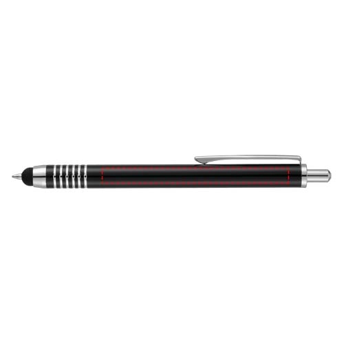 Długopis aluminiowy ze stylusem Zoe PFC-10671100 czarny